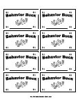 behavior bucks